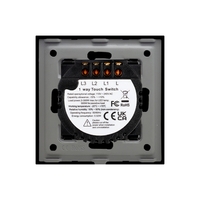 Intrerupator Triplu cu Touch din Sticla LUXION, 500W, negru