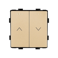 Modul Intrerupator Jaluzele Mecanic LUXION, auriu