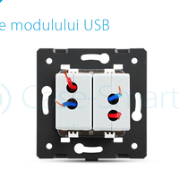Priza Dubla USB Livolo, alb