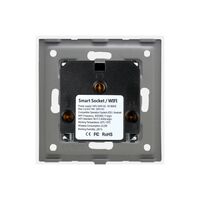 Priza Simpla Wi-Fi cu Monitorizare Consum, cu Rama din Sticla LUXION, alb