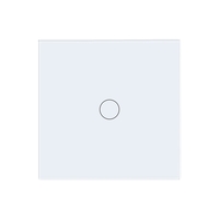 Intrerupator Simplu Wi-Fi + RF433 cu Touch din Sticla LUXION, alb