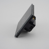 Intrerupator Triplu cu Touch din Sticla LUXION, 500W, negru