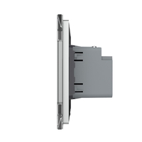 Priza USB Tip C Livolo cu Rama din Sticla, gri