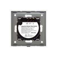 Intrerupator Dublu cu Variator si Touch din Sticla LUXION, auriu