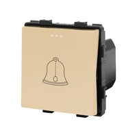 Modul Buton Sonerie Mecanic LUXION, auriu