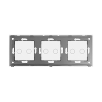 Panou Intrerupator Dublu + Dublu + Dublu cu Touch Din Sticla LUXION, auriu