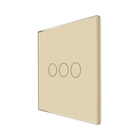 Panou Intrerupator Triplu cu Touch Din Sticla LUXION, auriu