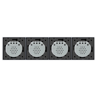 Intrerupator LIVOLO cu touch din sticla cu 4 intrerupatoare simple, negru