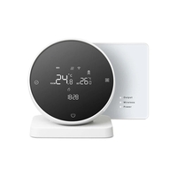 Termostat pentru centrala pe gaz BeOk BOT-R7-X-WIFI, Aplicatie, Programare, Incarcare USB, Baterii, alb