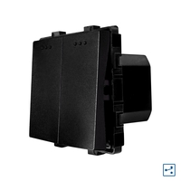 Modul Intrerupator Dublu Cap Scara Mecanic LUXION, negru
