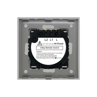 Intrerupator Dublu RF433 cu Touch din Sticla LUXION, gri