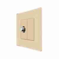 Priza TV Satelit cu Rama din Sticla LUXION, auriu