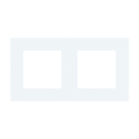 Rama Dubla LUXION Din Sticla, alb