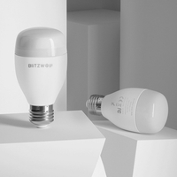 Bec inteligent Blitzwolf BW-LT27, Wi-Fi, Smart, Bulb E27, 9W, Comanda vocala, 850 LM, RGB