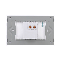 Intrerupator cu Revenire (Sonerie) Mecanic LUXION cu Rama din Sticla, Standard Italian, 3M, alb