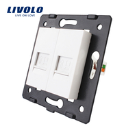 Priza dubla internet Livolo, alb