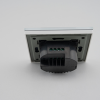 Termostat Wi-Fi pentru incalzirea electrica LUXION cu Rama din Sticla, alb