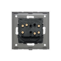 Intrerupator Dublu Cap Scara Mecanic LUXION cu Rama din Sticla, alb