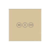 Panou Intrerupator Draperii cu Touch Din Sticla LUXION, auriu