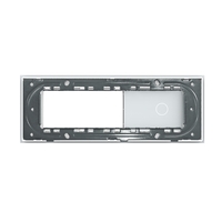 Panou Intrerupator Simplu cu 2 Prize LIVOLO din Sticla, Standard Italian - 6/7M, alb