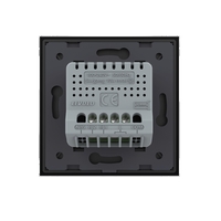 Intrerupator Dublu cu Revenire, Contact Uscat si 12/24V cu Touch LIVOLO – Serie Noua, negru