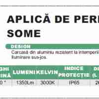 Aplica de perete Some IP65 15W 3000K 1350LM