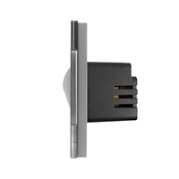 Lampa de Veghe LED cu Lumina Alb - Neutra LUXION cu Rama de Sticla, gri