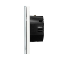 Intrerupator Triplu RF433 cu Touch din Sticla LUXION, alb