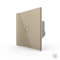 Intrerupator Simplu cu Variator LIVOLO cu Touch Din Sticla – Serie Noua, auriu