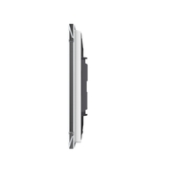 Panou Intrerupator Simplu + Simplu + Simplu cu Touch LIVOLO din Sticla, Standard Italian - 6/7M, negru