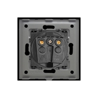 Priza Simpla LUXION cu rama din aluminiu, negru