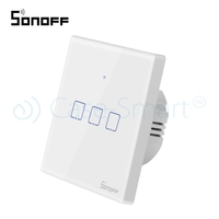 Intrerupator triplu cu touch Sonoff T0EU3C, Wi-Fi, Control de pe telefonul mobil