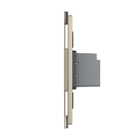 Intrerupator Simplu cu Touch Livolo cu Rama Din Sticla 1M - Serie Noua, auriu
