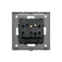 Intrerupator Simplu Mecanic cu Reset / Revenire LUXION cu Rama din Sticla, auriu