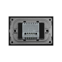 Intrerupator Dublu cu Touch LIVOLO din Sticla – Standard Italian, negru