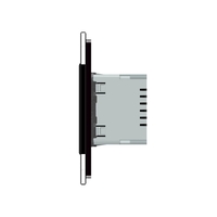 Lampa de veghe LED Livolo cu rama din sticla, negru