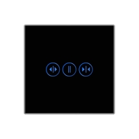 Intrerupator Rulouri cu Touch din Sticla LUXION, Protocol Zigbee Tuya, negru