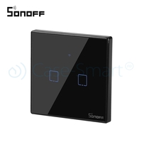 Intrerupator dublu cu touch Sonoff T3EU2C, Wi-Fi + RF, Control de pe telefonul mobil