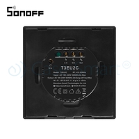 Intrerupator dublu cu touch Sonoff T3EU2C, Wi-Fi + RF, Control de pe telefonul mobil