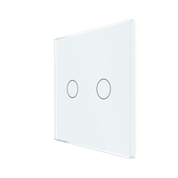 Panou Intrerupator Dublu cu Touch Din Sticla LUXION, alb