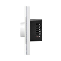 Intrerupator cu Variator Mecanic LUXION cu Rama din Sticla, alb