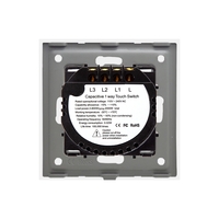 Intrerupator Triplu cu Touch din Sticla LUXION, alb