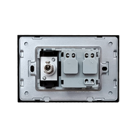 Priza simpla din rama de sticla Schuko cu TV Livolo, negru