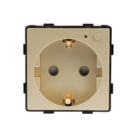 Modul Priza Inteligenta cu Protocol Zigbee si Monitorizare Consum, Fara Rama Din Sticla LUXION, auriu