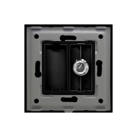 Priza TV Satelit cu Rama din Sticla LUXION, negru