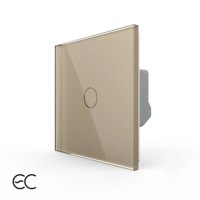 Intrerupator Simplu cu Touch LIVOLO din Sticla - Protocol ZigBee EC, auriu