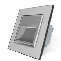 Lampa de veghe LED Livolo cu rama din sticla, gri