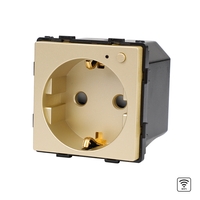 Modul Priza Inteligenta Wi-Fi Fara Rama Din Sticla LUXION, auriu