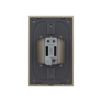 Intrerupator Simplu Cap Scara / Cruce cu Touch Livolo cu Rama Din Sticla 1M, Zigbee EC - Serie Noua, auriu