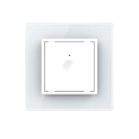 Intrerupator simplu wireless cu touch Livolo din sticla, Serie noua, alb